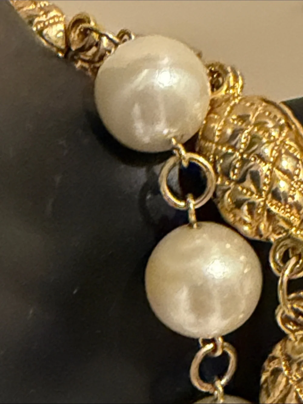 Chanel Gold  and White Vintage Pearl Necklace - Timeless Layered Style